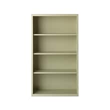 Hirsh HL8000 Series 60H 4-Shelf Bookcase with Adjustable Shelves, Putty Steel (21992)