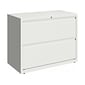 Hirsh HL10000 Series 2-Drawer Lateral File Cabinet, Locking, Letter/Legal, White, 36" (23700)