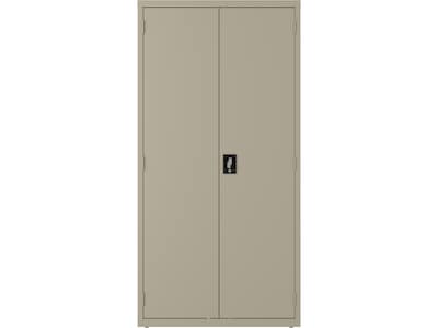 Hirsh 72" Steel Janitorial Storage Cabinet with 3 Shelves, Putty (24032)