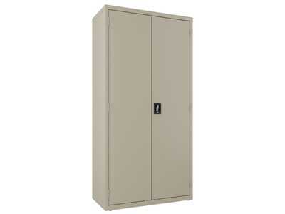 Hirsh 72 Steel Janitorial Storage Cabinet with 3 Shelves, Putty (24032)
