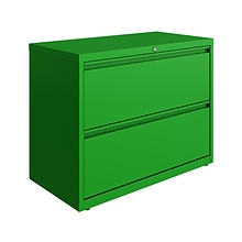 Hirsh HL10000 Series 2-Drawer Lateral File Cabinet, Locking, Letter/Legal, Screaming Green, 36 (242