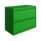 Hirsh HL10000 Series 2-Drawer Lateral File Cabinet, Locking, Letter/Legal, Screaming Green, 36" (24251)