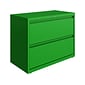 Hirsh HL10000 Series 2-Drawer Lateral File Cabinet, Locking, Letter/Legal, Screaming Green, 36" (24250)