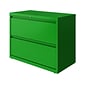 Hirsh HL10000 Series 2-Drawer Lateral File Cabinet, Locking, Letter/Legal, Screaming Green, 36" (24250)