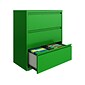 Hirsh HL10000 Series 3-Drawer Lateral File Cabinet, Locking, Letter/Legal, Screaming Green, 36" (24253)