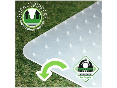 Floortex® Revolutionmat® 29" x 46" Rectangular Chair Mat for Carpets, Polypropylene (NCMFLLGC0001)
