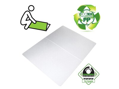 Floortex® Revolutionmat® 35 x 46 Rectangular Chair Mat for Carpets, Polypropylene (NCMFLLGC0002)