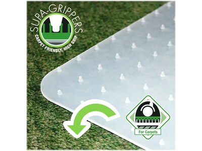 Floortex® Revolutionmat® 35" x 46" Rectangular Chair Mat for Carpets, Polypropylene (NCMFLLGC0002)