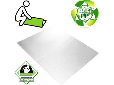 Floortex® Revolutionmat® 46" x 57" Rectangular Chair Mat for Hard Floor, Polypropylene (NCMFLLAC0004)