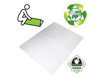 Floortex® Revolutionmat® 46 x 57 Rectangular Chair Mat for Carpet, Polypropylene (NCMFLLGC0004)