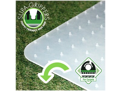 Floortex® Revolutionmat® 46" x 57" Rectangular Chair Mat for Carpet, Polypropylene (NCMFLLGC0004)