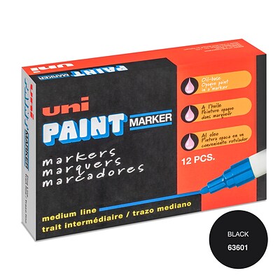 Uni PAINT Fabric Marker, Medium Point, Black (63601)