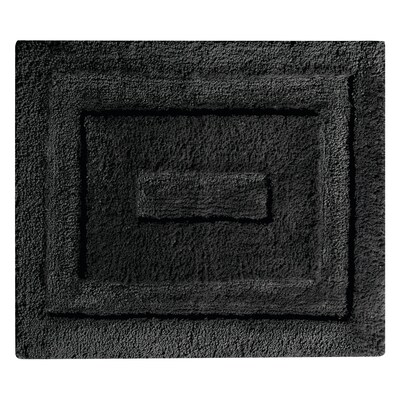 InterDesign Spa Rug 21L x 17W Microfiber Black (17032)