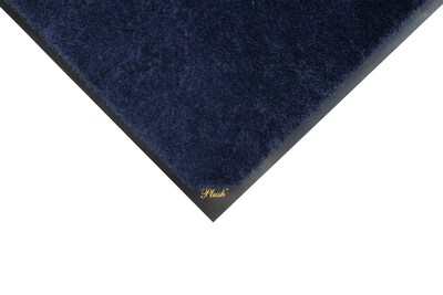 M + A Matting Classic Plush Commercial Wiper Entrance Floor Mat, 4.92 x 2.92, Deeper Navy (1805135