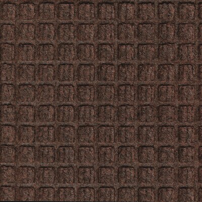 M+A Matting WaterHog Squares Classic Mat, Universal Cleated, 3 x 10, Dark Brown (20052310070)