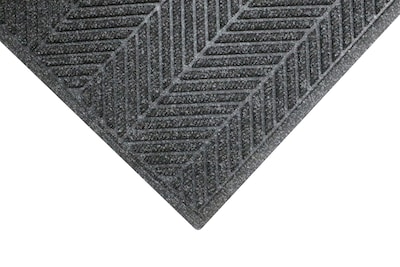 M+A Matting WaterHog Max Herringbone Fashion Mat, Universal Cleated, 4 x 6, Grey Ash (22417346070)