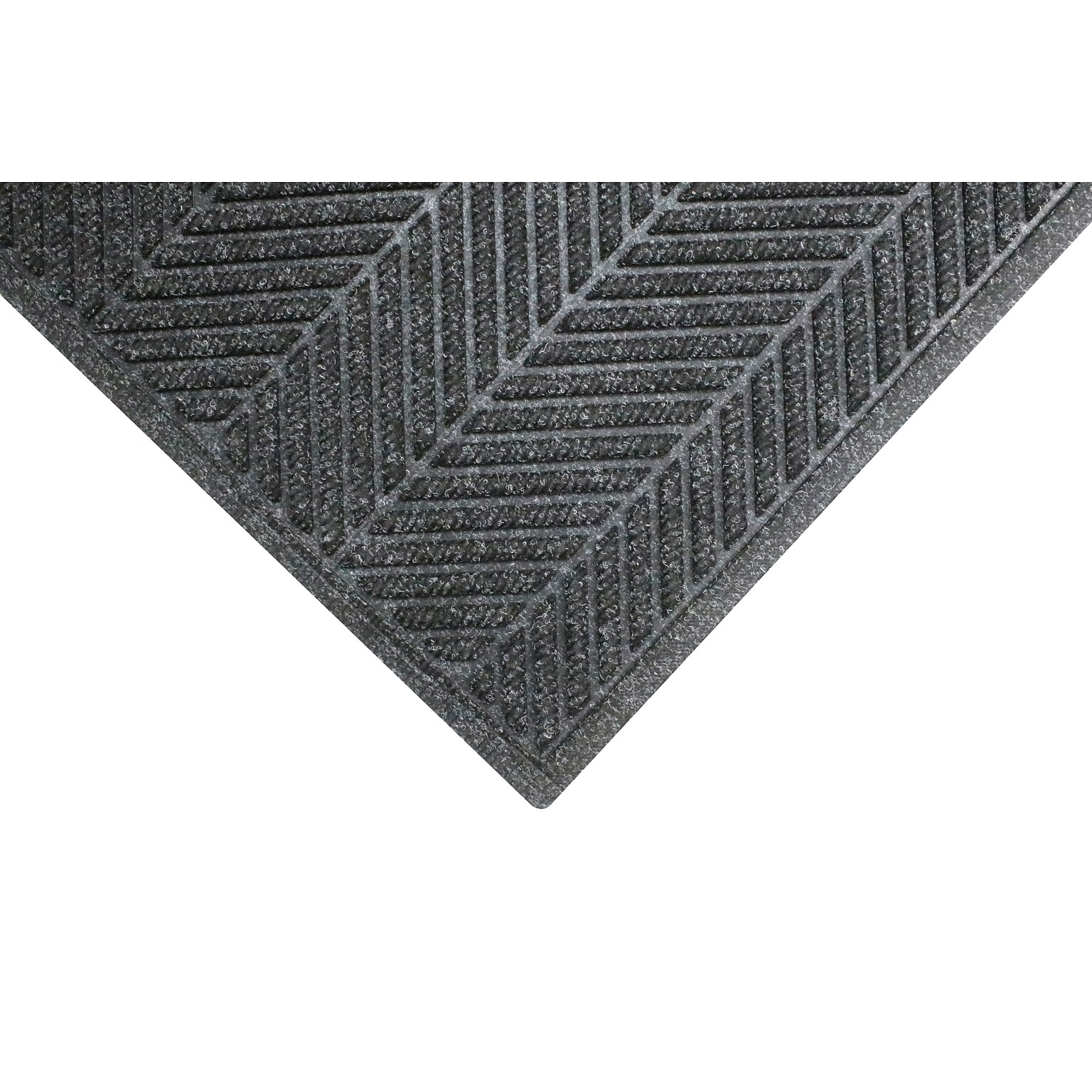 M+A Matting WaterHog Max Herringbone Fashion Mat, Universal Cleated, 4 x 6, Grey Ash (22417346070)