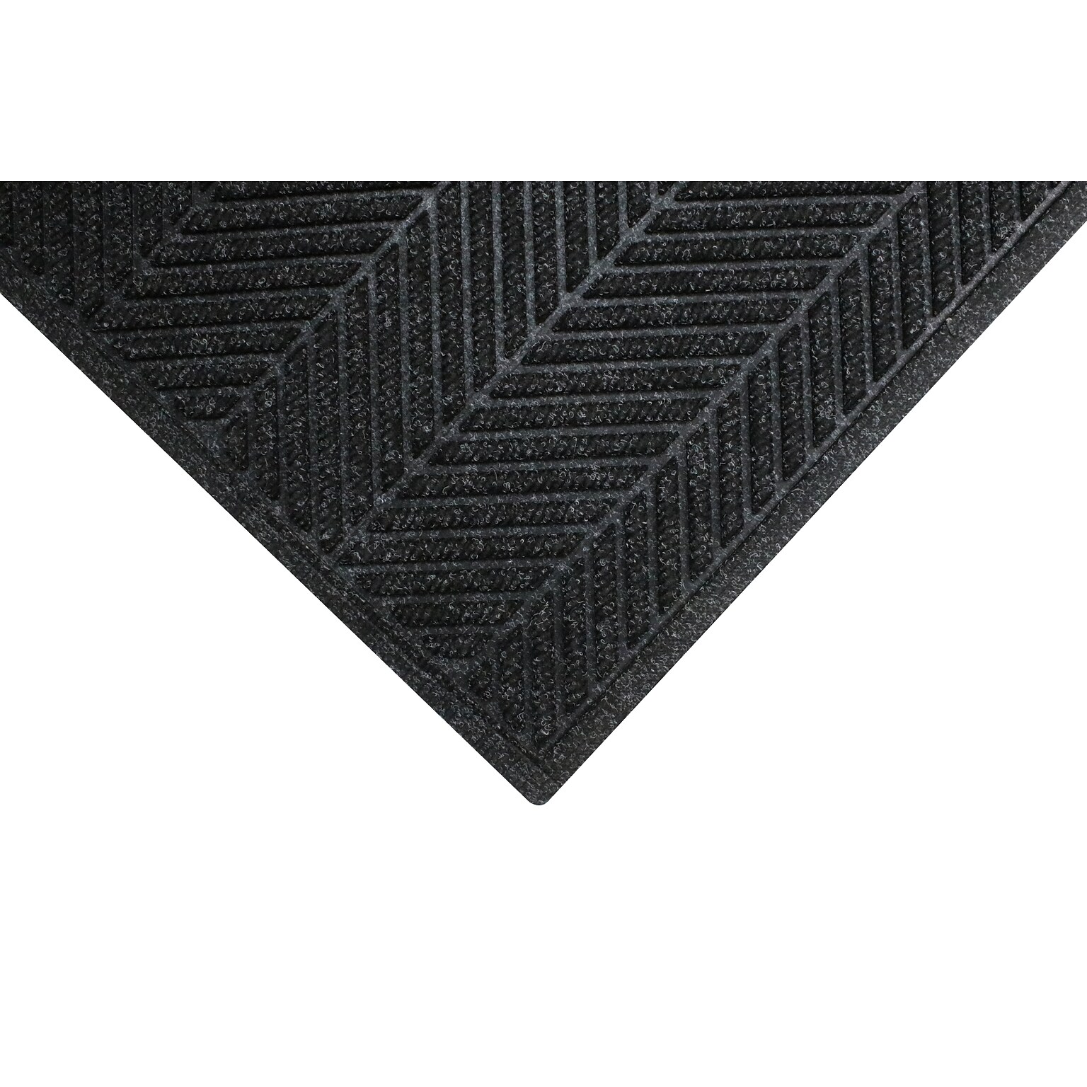 M+A Matting WaterHog Max Herringbone Fashion Mat, Universal Cleated, 4 x 6, Black Smoke (22417046070)