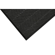 M+A Matting WaterHog Max Herringbone Classic Mat, Smooth, 3 x 10, Black Smoke (224070310170)