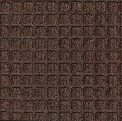 M+A Matting WaterHog Squares Classic Mat, Smooth, 3' x 5', Dark Brown (2005235170)
