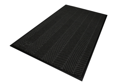 M+A Matting WaterHog Max Herringbone Classic Mat, Universal Cleated, 3' x 5',Black Smoke (22407035070)