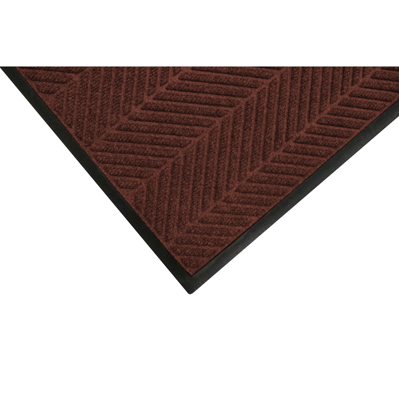 M+A Matting WaterHog Max Herringbone Classic Mat, Smooth, 4 x 10, Maroon (224074410170)