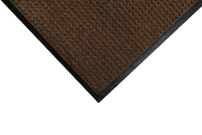 M+A Matting WaterHog Squares Classic Mat, Smooth, 4 x 6, Dark Brown (2005246170)