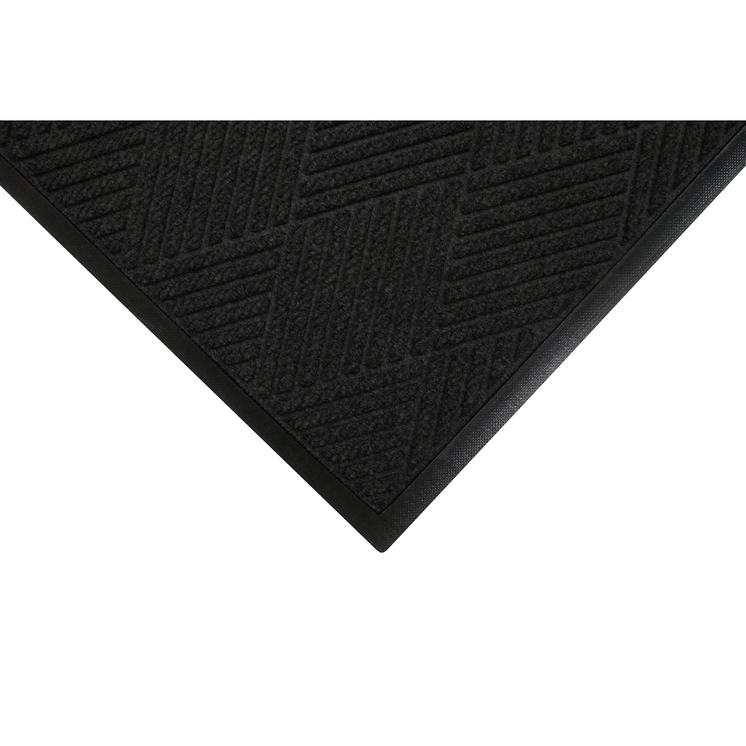 M+A Matting WaterHog Max Diamond Classic Mat, Universal Cleated, 3 x 16, Black Smoke (229570316070)