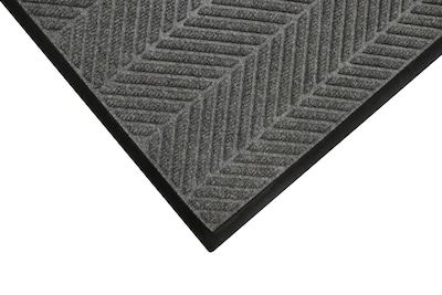 M+A Matting WaterHog Max Herringbone Classic Mat, Universal Cleated, 3 x 10, Grey Ash (22407331007