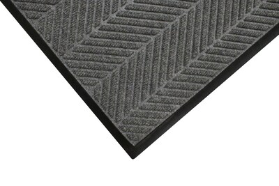 M+A Matting WaterHog Max Herringbone Classic Mat, Universal Cleated, 4 x 10, Grey Ash (22407341007