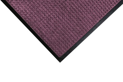 M+A Matting WaterHog Squares Classic Mat, Smooth, 6 x 6, Bordeaux (2006066170)