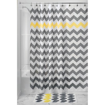 InterDesign Chevron Rug 34L x 21W Microfiber Gray/Yellow (19050)