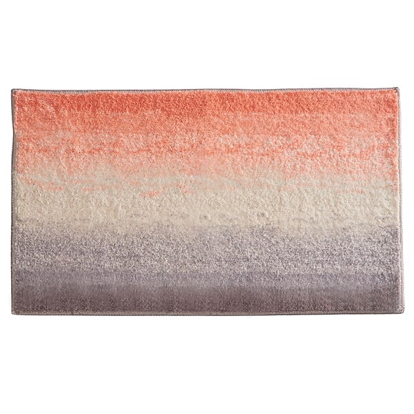 InterDesign Ombre Rug 34L x 21W Microfiber Coral Multi (35821)