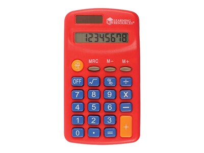 Learning Resources Rainbow 8-Digit Calculators, Assorted Colors, 10/Pack (LER0014)