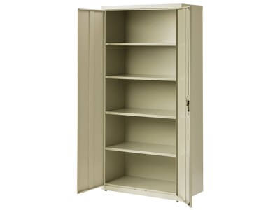 Hirsh 72" Steel Storage Cabinet with 5 Shelves, Putty (22004)