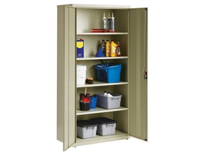 Hirsh 72" Steel Storage Cabinet with 5 Shelves, Putty (22004)