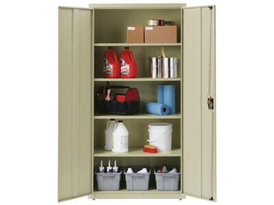 Hirsh 72" Steel Storage Cabinet with 5 Shelves, Putty (22004)