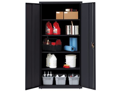 Hirsh 72" Steel Storage Cabinet with 5 Shelves, Black (22005)