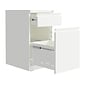 Hirsh 2-Drawer Mobile Vertical File Cabinet, Letter Size, Lockable, 27.75"H x 15"W x 19.88"D, White (25033)