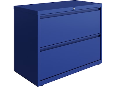 Hirsh HL10000 Series 2-Drawer Lateral File Cabinet, Locking, Letter/Legal, Classic Blue, 36 (24251)