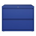 Hirsh HL10000 Series 2-Drawer Lateral File Cabinet, Locking, Letter/Legal, Classic Blue, 36 (24251)