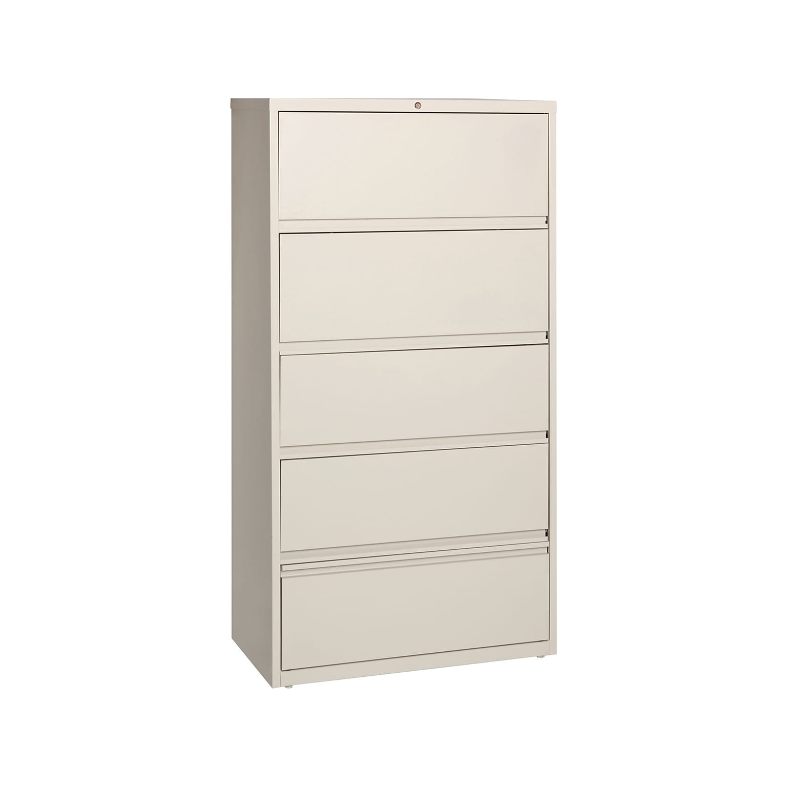 Hirsh HL10000 Series 5-Drawer Lateral File Cabinet, Locking, Letter/Legal, Putty, 36 (17901)