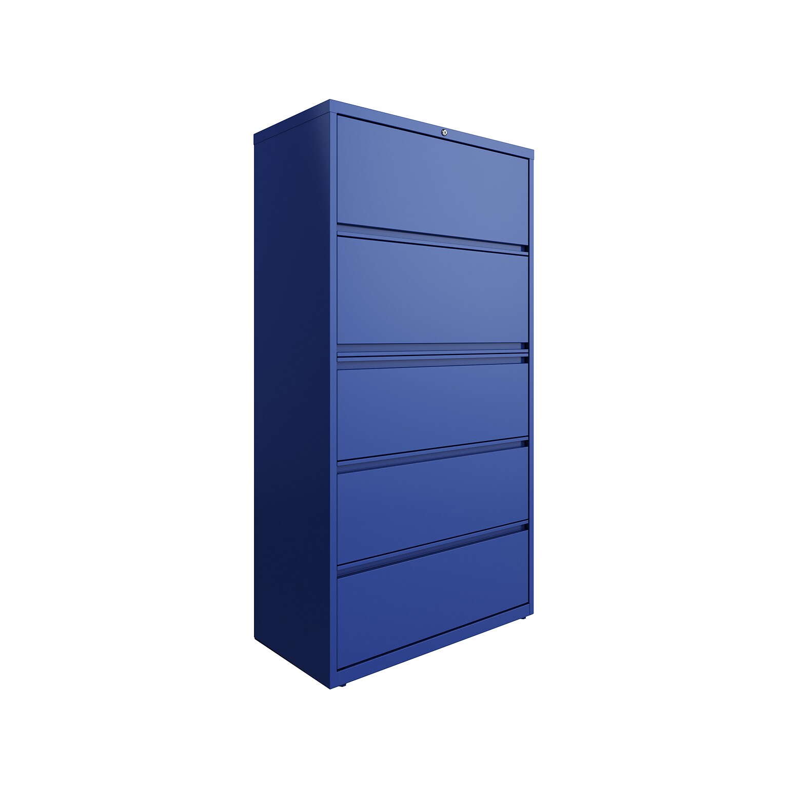 Hirsh HL10000 Series 5-Drawer Lateral File Cabinet, Locking, Letter/Legal, Classic Blue, 36 (24260)