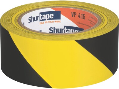 Shurtape VP 415 Safety Tape, 1.96 x 33 Yds., Black/Yellow, 24/Carton (202700)