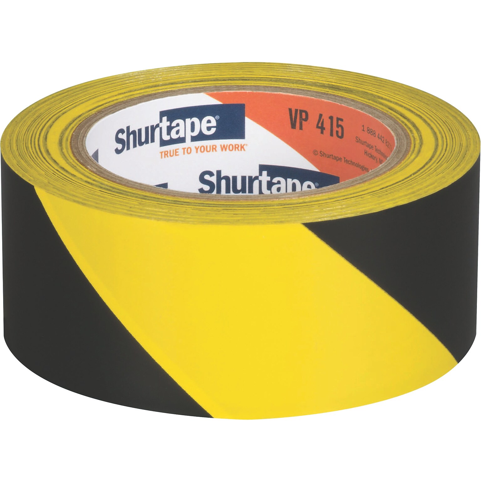 Shurtape VP 415 Safety Tape, 1.96 x 33 Yds., Black/Yellow, 24/Carton (202700)