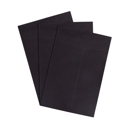 JAM Paper® 6 x 9 Open End Catalog Envelopes, Black, 25/Pack (88095a)