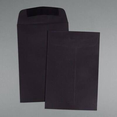 JAM Paper® 6 x 9 Open End Catalog Envelopes, Black, 25/Pack (88095a)
