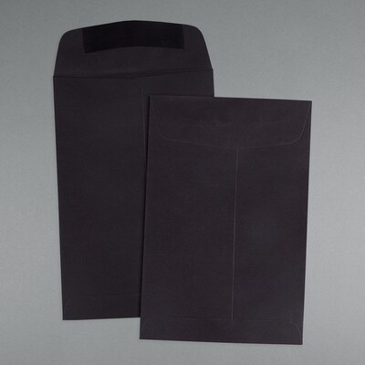 JAM Paper 6 x 9 Open End Catalog Envelopes, Black, 50/Pack (88095i)