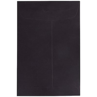 JAM Paper 6 x 9 Open End Catalog Envelopes, Black, 10/Pack (88095B)