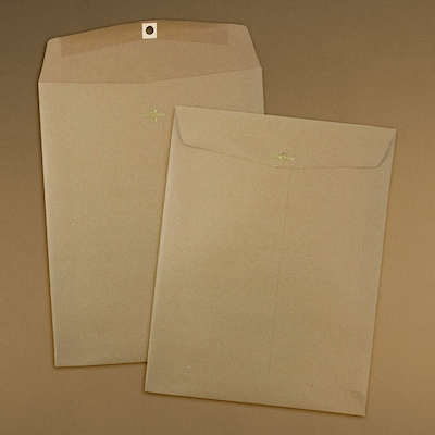 JAM Paper Open End Catalog Envelopes with Clasp Closure, 10" x 13", Brown Kraft, 10/Pack (563120854D)